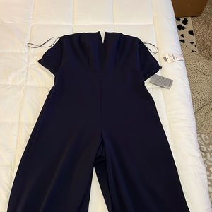 Blue strapless jumper